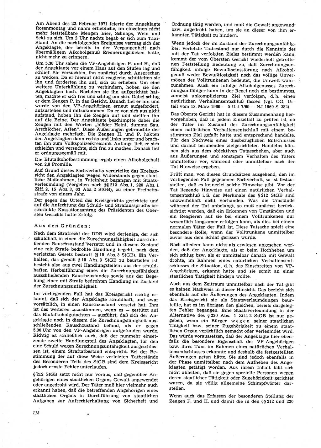 Neue Justiz (NJ), Zeitschrift für Recht und Rechtswissenschaft [Deutsche Demokratische Republik (DDR)], 27. Jahrgang 1973, Seite 118 (NJ DDR 1973, S. 118)