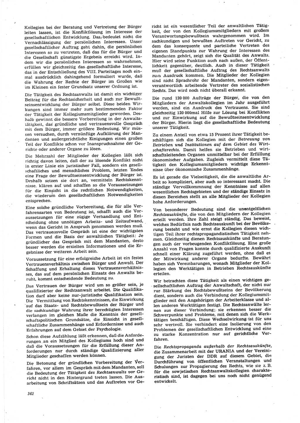 Neue Justiz (NJ), Zeitschrift für Recht und Rechtswissenschaft [Deutsche Demokratische Republik (DDR)], 27. Jahrgang 1973, Seite 342 (NJ DDR 1973, S. 342)