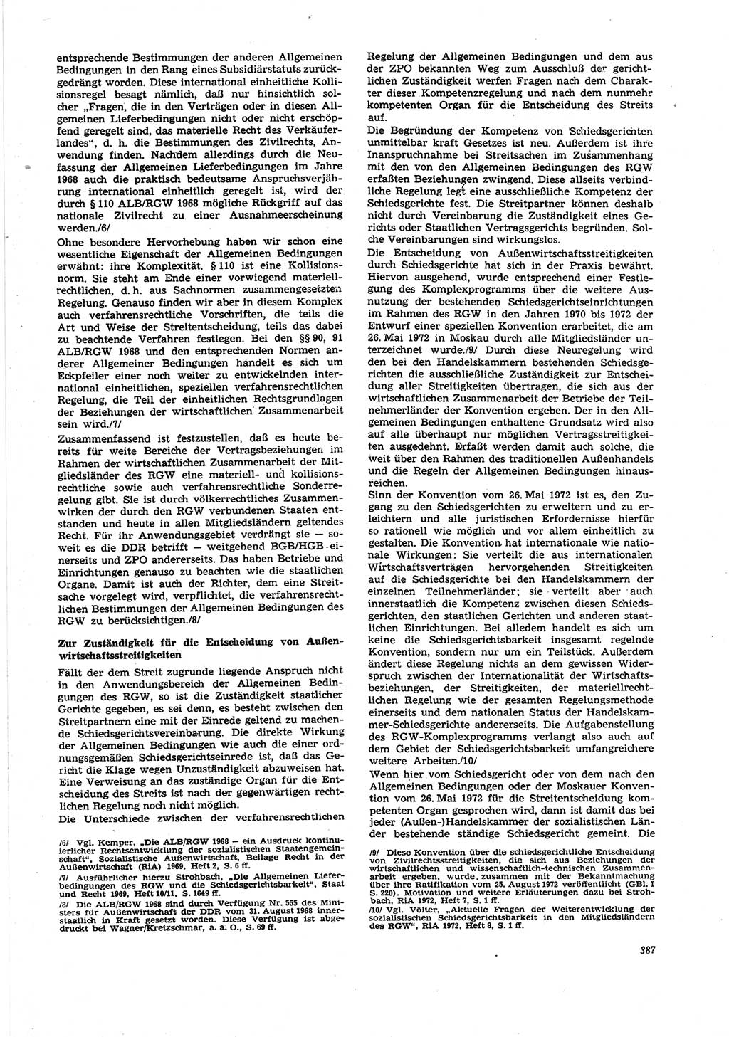 Neue Justiz (NJ), Zeitschrift für Recht und Rechtswissenschaft [Deutsche Demokratische Republik (DDR)], 27. Jahrgang 1973, Seite 387 (NJ DDR 1973, S. 387)