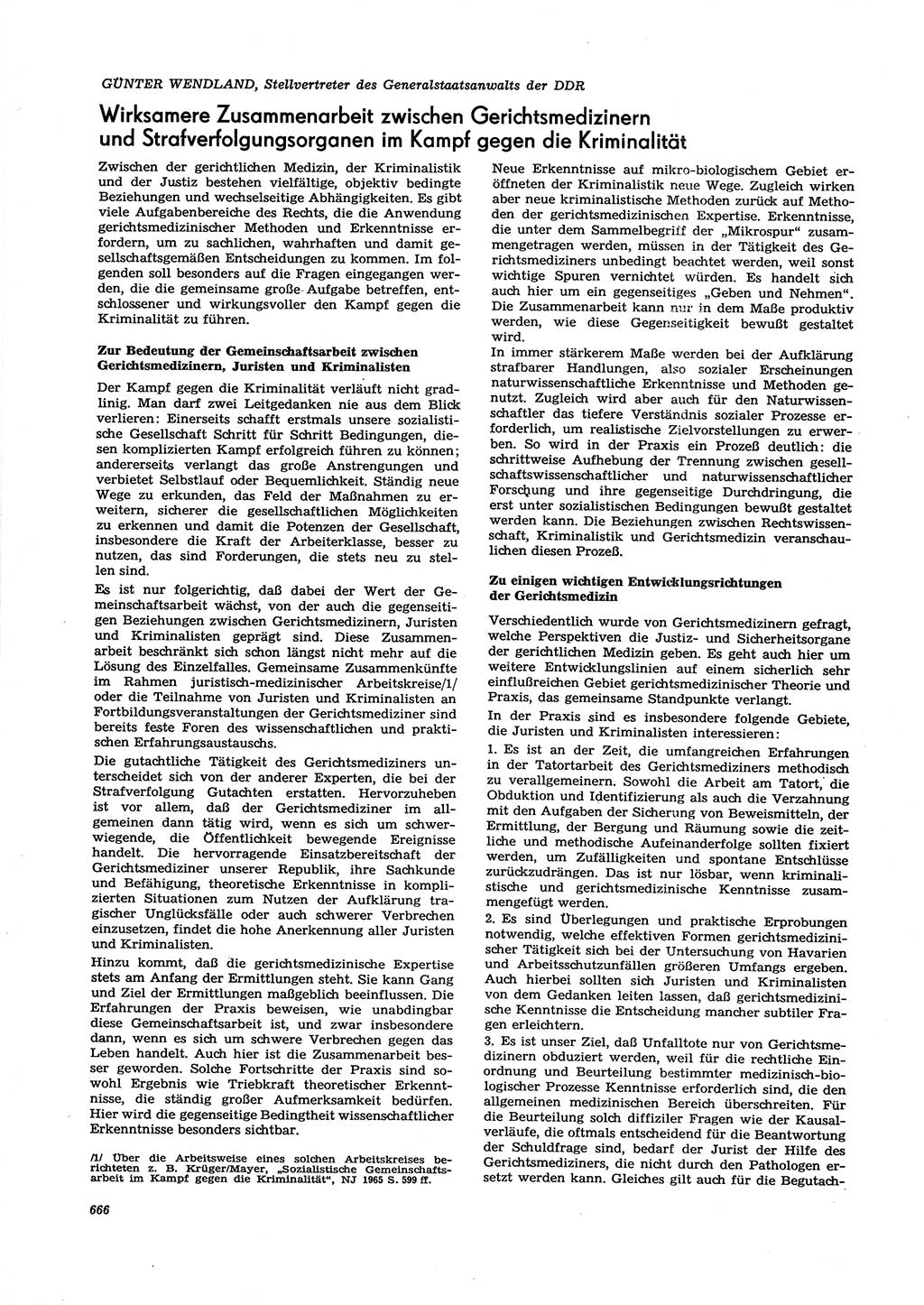 Neue Justiz (NJ), Zeitschrift für Recht und Rechtswissenschaft [Deutsche Demokratische Republik (DDR)], 27. Jahrgang 1973, Seite 666 (NJ DDR 1973, S. 666)