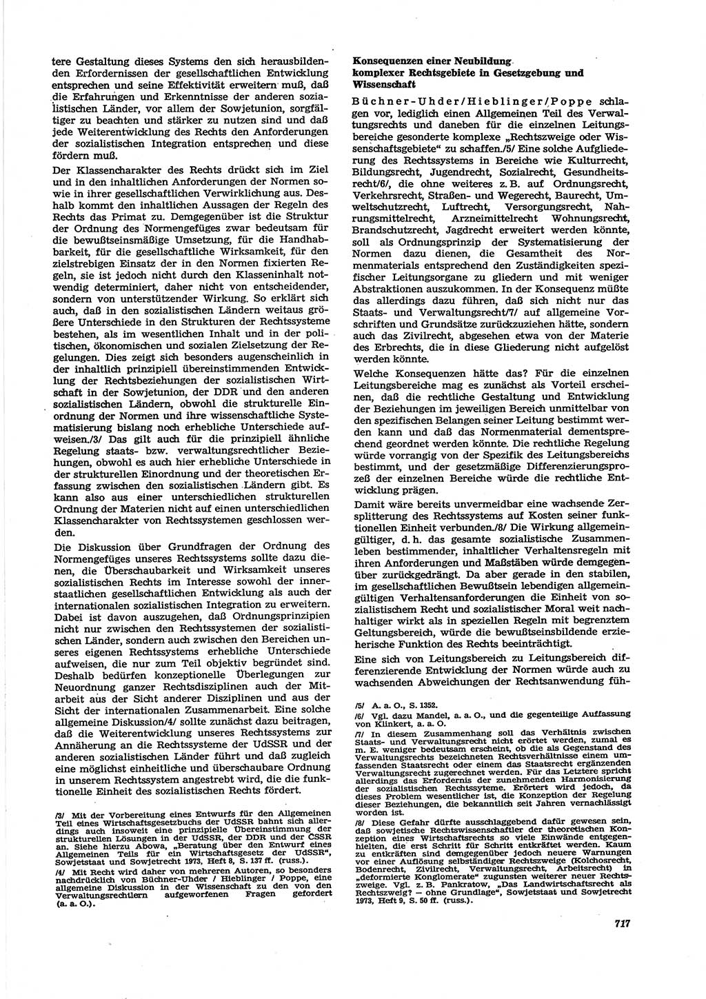 Neue Justiz (NJ), Zeitschrift für Recht und Rechtswissenschaft [Deutsche Demokratische Republik (DDR)], 27. Jahrgang 1973, Seite 717 (NJ DDR 1973, S. 717)