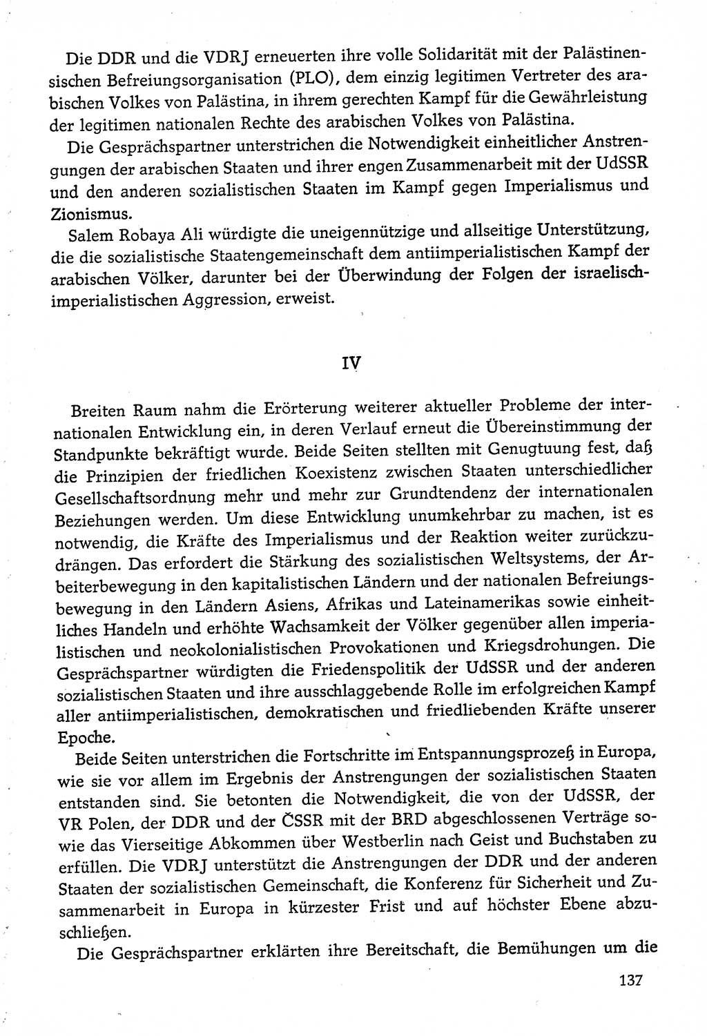 Dokumente der Sozialistischen Einheitspartei Deutschlands (SED) [Deutsche Demokratische Republik (DDR)] 1974-1975, Seite 137 (Dok. SED DDR 1978, Bd. ⅩⅤ, S. 137)