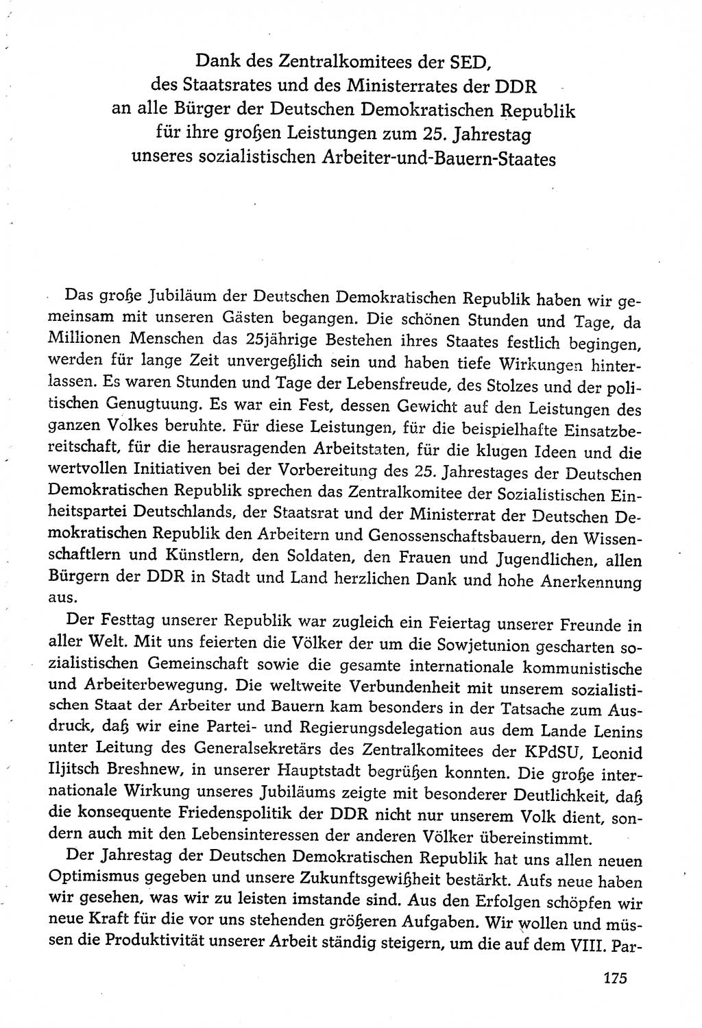 Dokumente der Sozialistischen Einheitspartei Deutschlands (SED) [Deutsche Demokratische Republik (DDR)] 1974-1975, Seite 175 (Dok. SED DDR 1978, Bd. ⅩⅤ, S. 175)