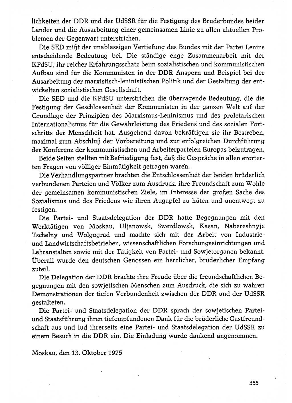 Dokumente der Sozialistischen Einheitspartei Deutschlands (SED) [Deutsche Demokratische Republik (DDR)] 1974-1975, Seite 355 (Dok. SED DDR 1978, Bd. ⅩⅤ, S. 355)
