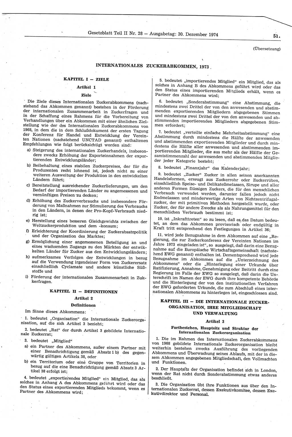 Gesetzblatt (GBl.) der Deutschen Demokratischen Republik (DDR) Teil ⅠⅠ 1974, Seite 517 (GBl. DDR ⅠⅠ 1974, S. 517)