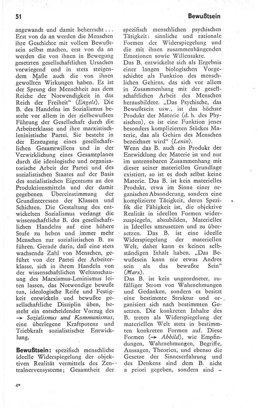 Kleines Wörterbuch der marxistisch-leninistischen Philosophie [Deutsche Demokratische Republik (DDR)] 1974, Seite 51 (Kl. Wb. ML Phil. DDR 1974, S. 51)