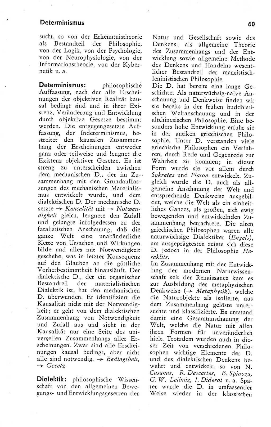 Kleines Wörterbuch der marxistisch-leninistischen Philosophie [Deutsche Demokratische Republik (DDR)] 1974, Seite 60 (Kl. Wb. ML Phil. DDR 1974, S. 60)