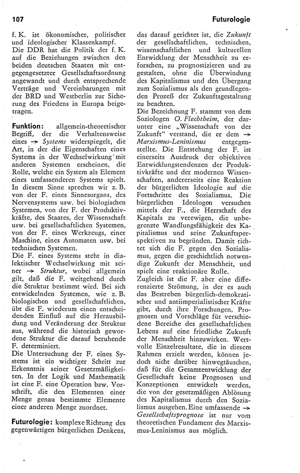 Kleines Wörterbuch der marxistisch-leninistischen Philosophie [Deutsche Demokratische Republik (DDR)] 1974, Seite 107 (Kl. Wb. ML Phil. DDR 1974, S. 107)