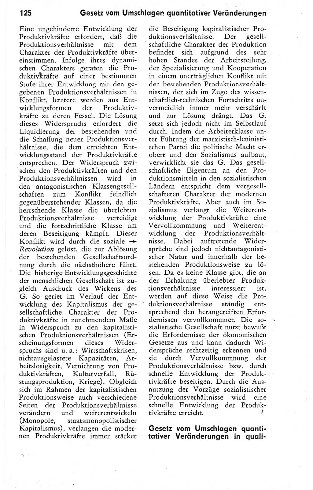 Kleines Wörterbuch der marxistisch-leninistischen Philosophie [Deutsche Demokratische Republik (DDR)] 1974, Seite 125 (Kl. Wb. ML Phil. DDR 1974, S. 125)
