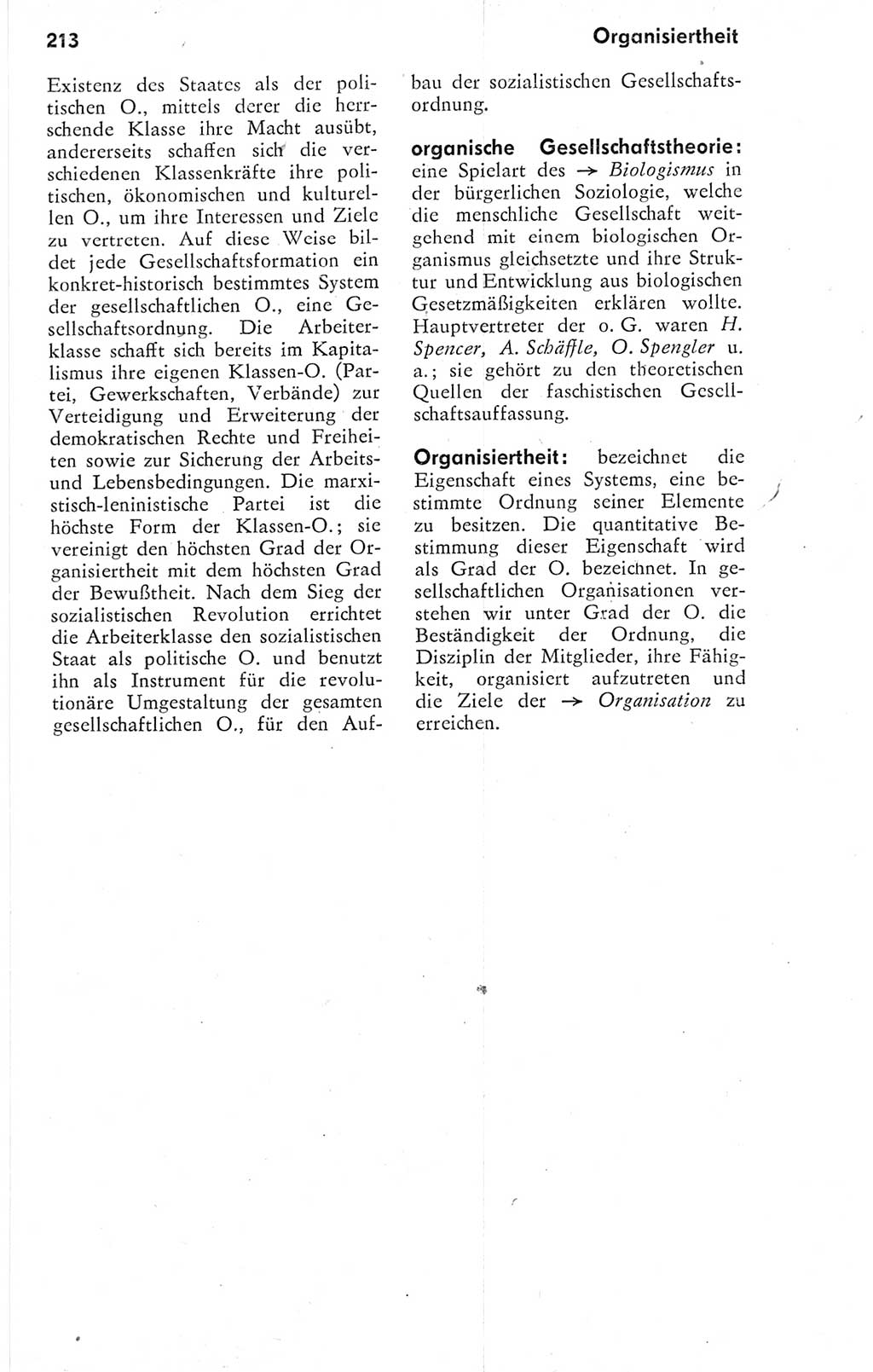 Kleines Wörterbuch der marxistisch-leninistischen Philosophie [Deutsche Demokratische Republik (DDR)] 1974, Seite 213 (Kl. Wb. ML Phil. DDR 1974, S. 213)