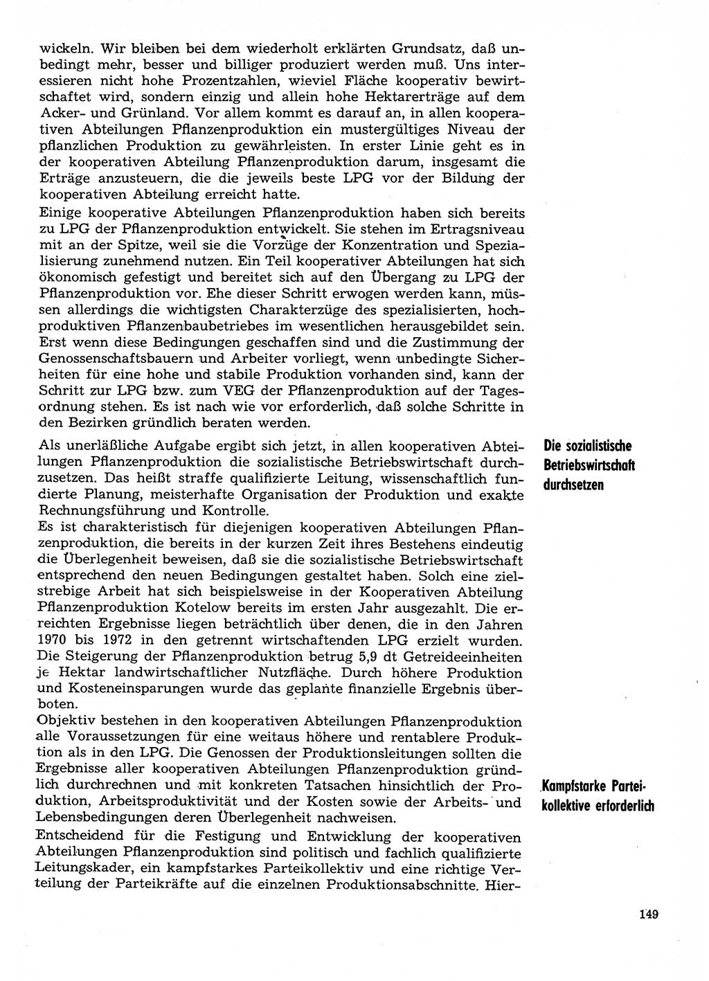 Neuer Weg (NW), Organ des Zentralkomitees (ZK) der SED (Sozialistische Einheitspartei Deutschlands) für Fragen des Parteilebens, 29. Jahrgang [Deutsche Demokratische Republik (DDR)] 1974, Seite 149 (NW ZK SED DDR 1974, S. 149)