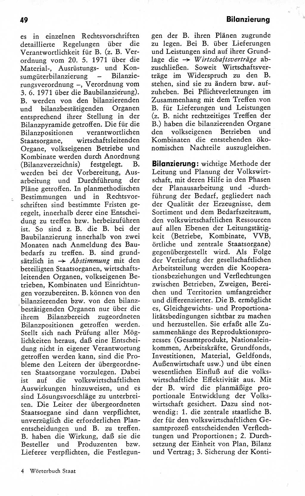 Wörterbuch zum sozialistischen Staat [Deutsche Demokratische Republik (DDR)] 1974, Seite 49 (Wb. soz. St. DDR 1974, S. 49)