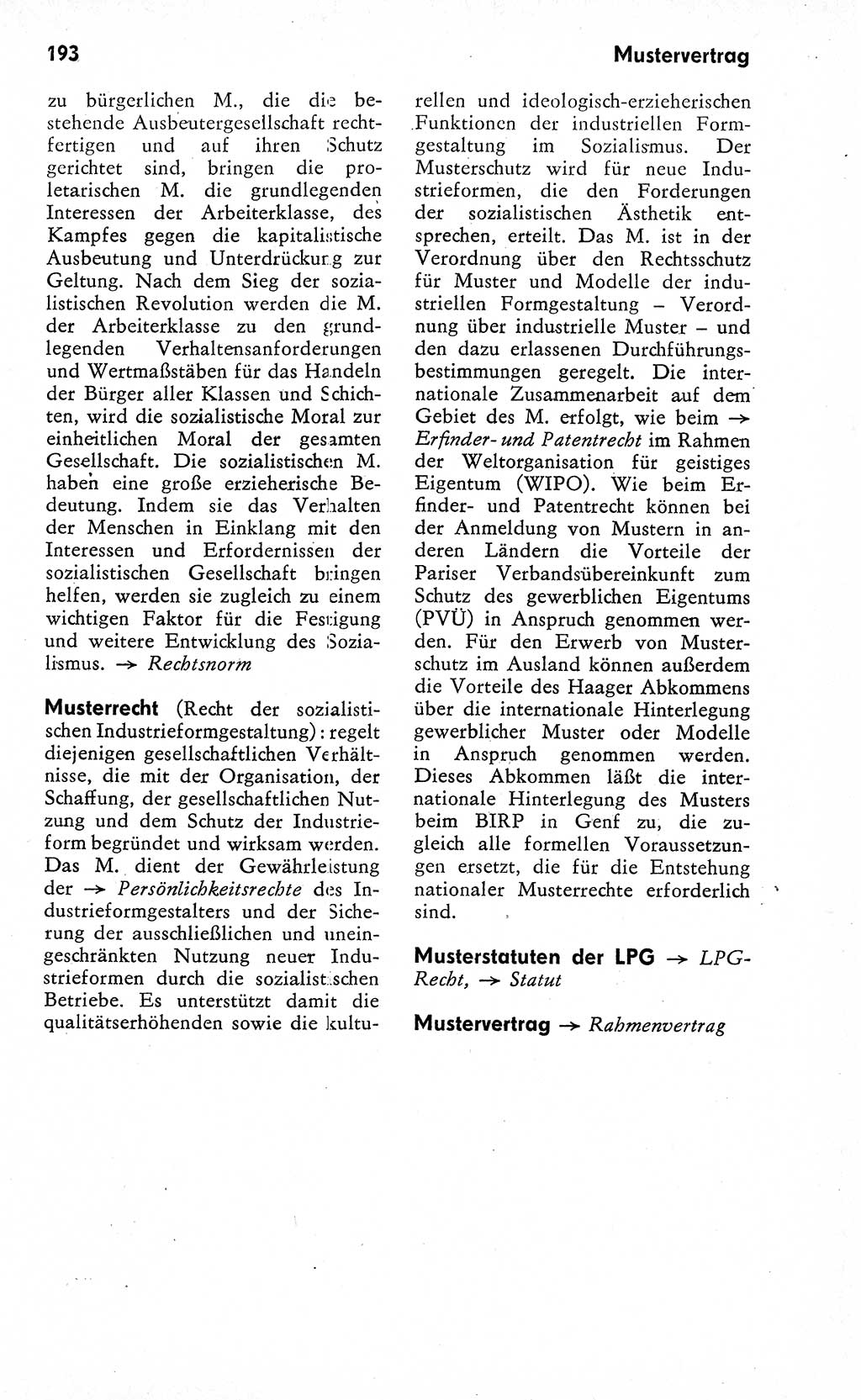 Wörterbuch zum sozialistischen Staat [Deutsche Demokratische Republik (DDR)] 1974, Seite 193 (Wb. soz. St. DDR 1974, S. 193)