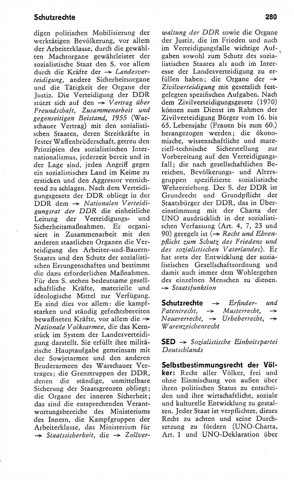 Wörterbuch zum sozialistischen Staat [Deutsche Demokratische Republik (DDR)] 1974, Seite 280 (Wb. soz. St. DDR 1974, S. 280)