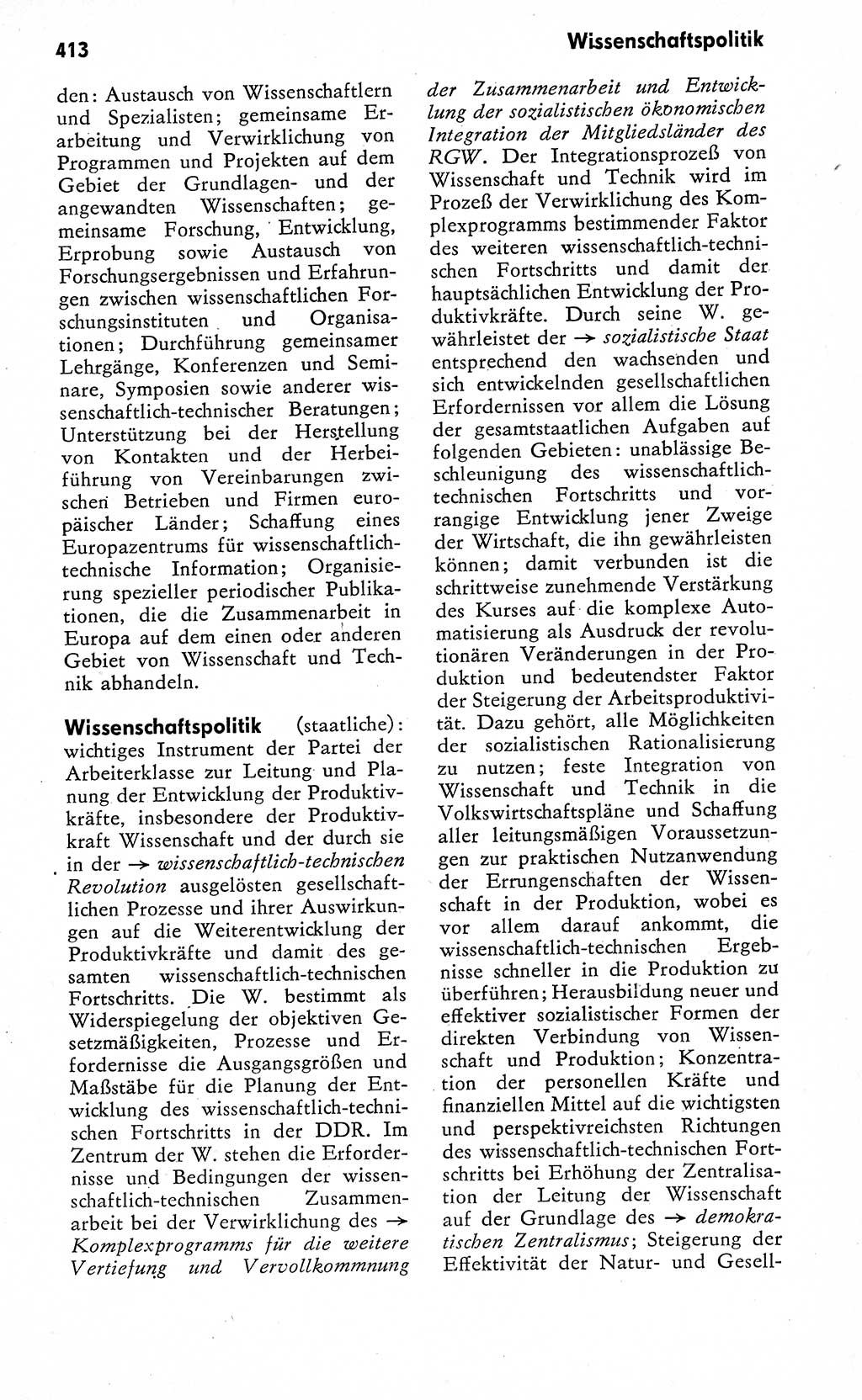 Wörterbuch zum sozialistischen Staat [Deutsche Demokratische Republik (DDR)] 1974, Seite 413 (Wb. soz. St. DDR 1974, S. 413)