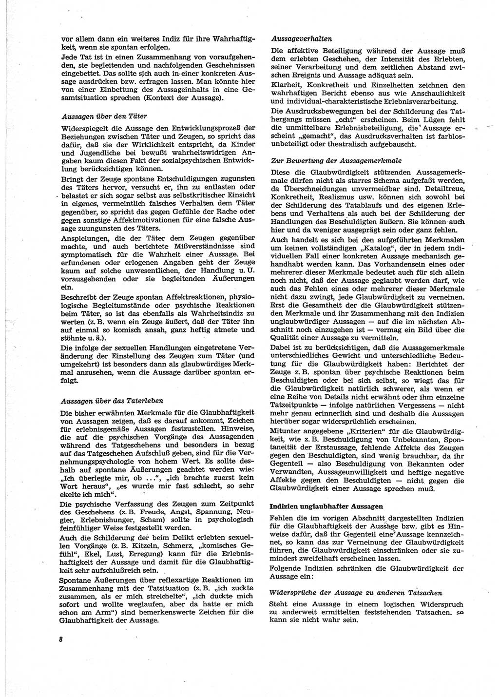 Neue Justiz (NJ), Zeitschrift für Recht und Rechtswissenschaft [Deutsche Demokratische Republik (DDR)], 28. Jahrgang 1974, Seite 8 (NJ DDR 1974, S. 8)