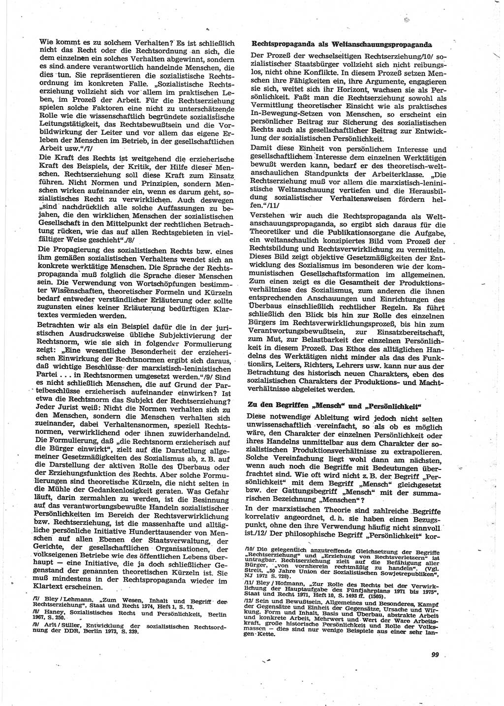 Neue Justiz (NJ), Zeitschrift für Recht und Rechtswissenschaft [Deutsche Demokratische Republik (DDR)], 28. Jahrgang 1974, Seite 99 (NJ DDR 1974, S. 99)