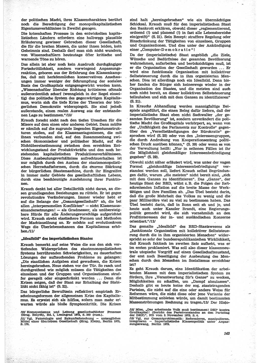 Neue Justiz (NJ), Zeitschrift für Recht und Rechtswissenschaft [Deutsche Demokratische Republik (DDR)], 28. Jahrgang 1974, Seite 143 (NJ DDR 1974, S. 143)
