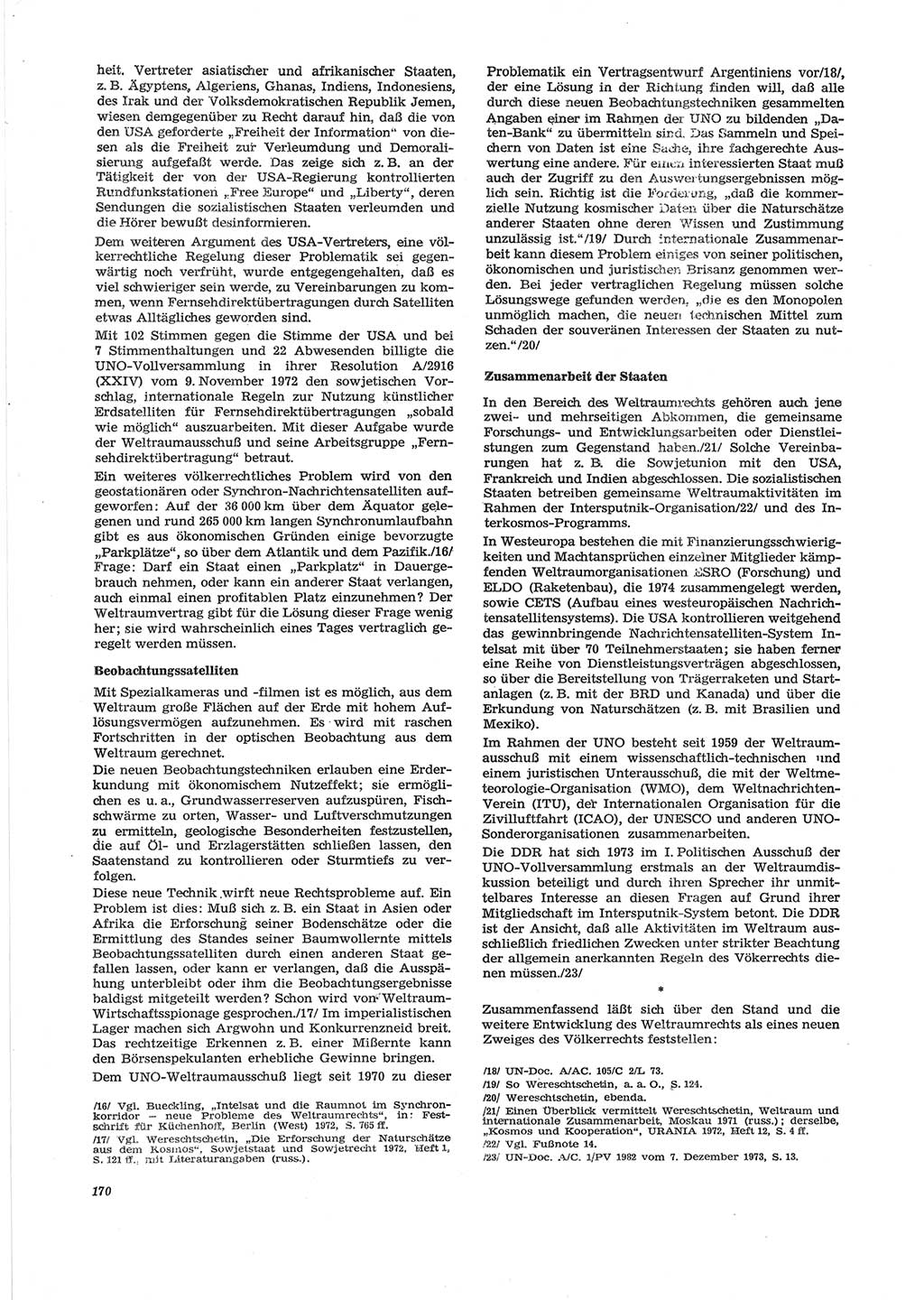 Neue Justiz (NJ), Zeitschrift für Recht und Rechtswissenschaft [Deutsche Demokratische Republik (DDR)], 28. Jahrgang 1974, Seite 170 (NJ DDR 1974, S. 170)