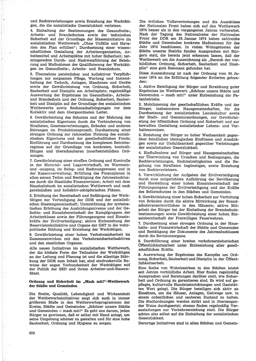 Neue Justiz (NJ), Zeitschrift für Recht und Rechtswissenschaft [Deutsche Demokratische Republik (DDR)], 28. Jahrgang 1974, Seite 254 (NJ DDR 1974, S. 254)