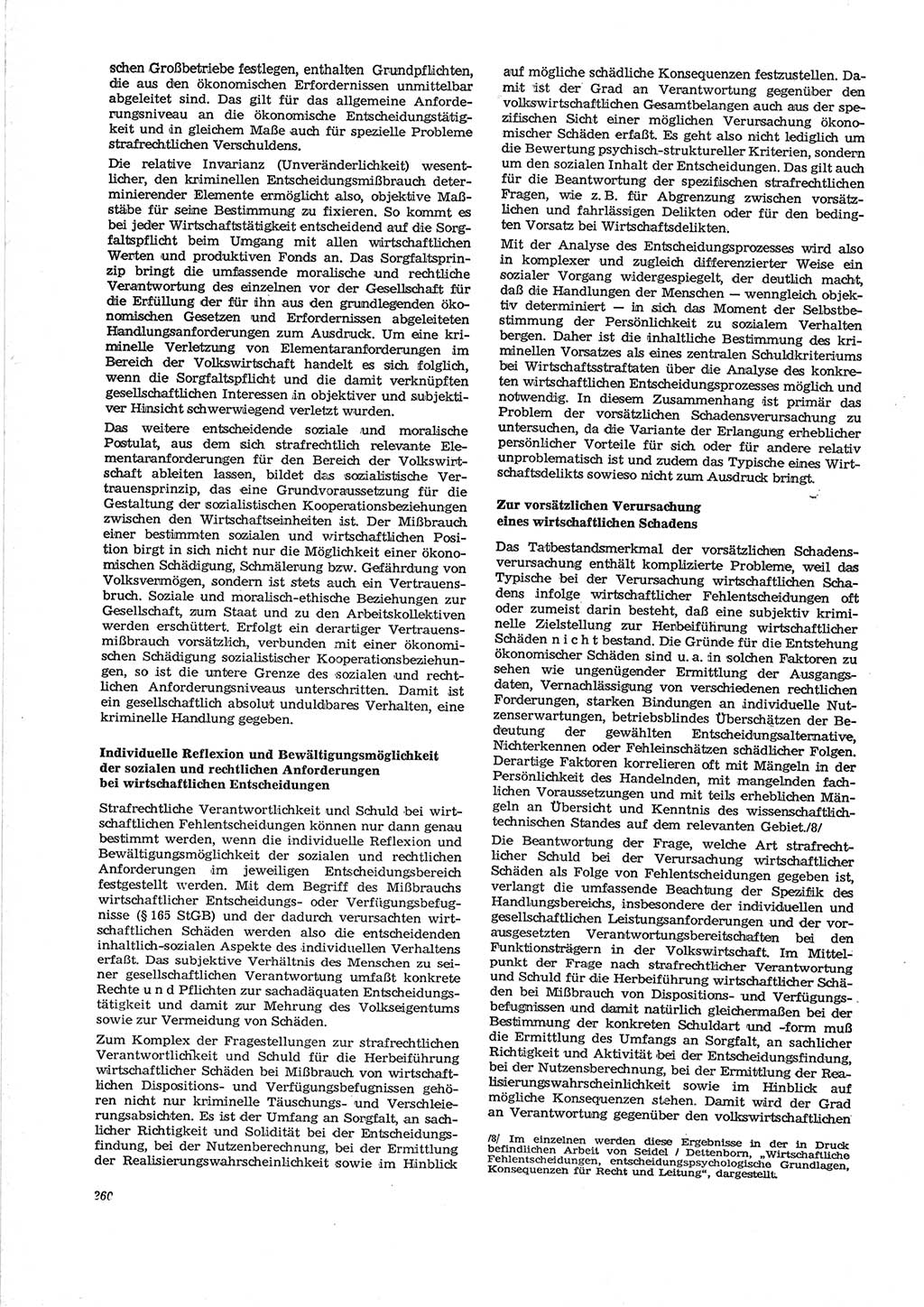 Neue Justiz (NJ), Zeitschrift für Recht und Rechtswissenschaft [Deutsche Demokratische Republik (DDR)], 28. Jahrgang 1974, Seite 260 (NJ DDR 1974, S. 260)