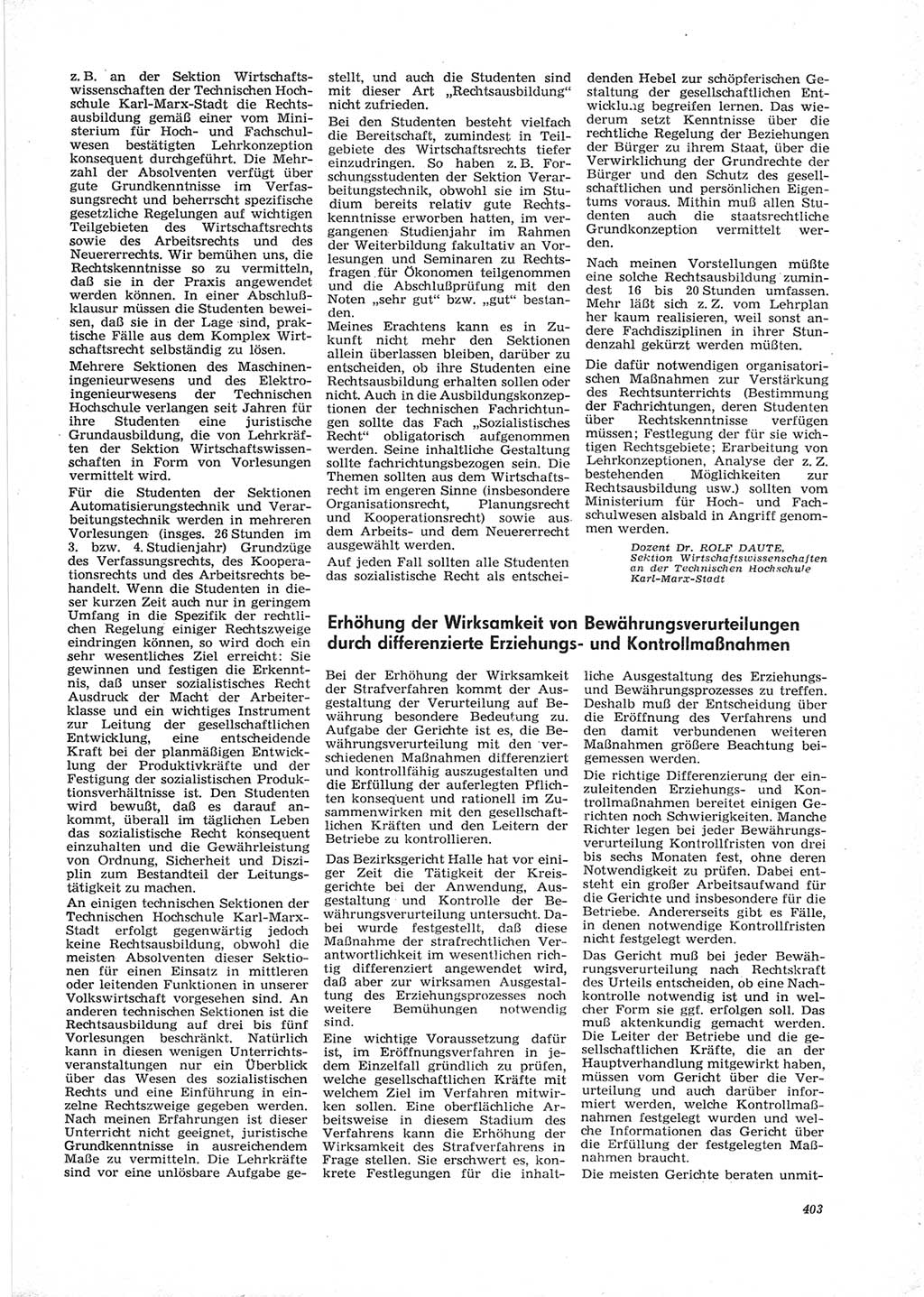 Neue Justiz (NJ), Zeitschrift für Recht und Rechtswissenschaft [Deutsche Demokratische Republik (DDR)], 28. Jahrgang 1974, Seite 403 (NJ DDR 1974, S. 403)