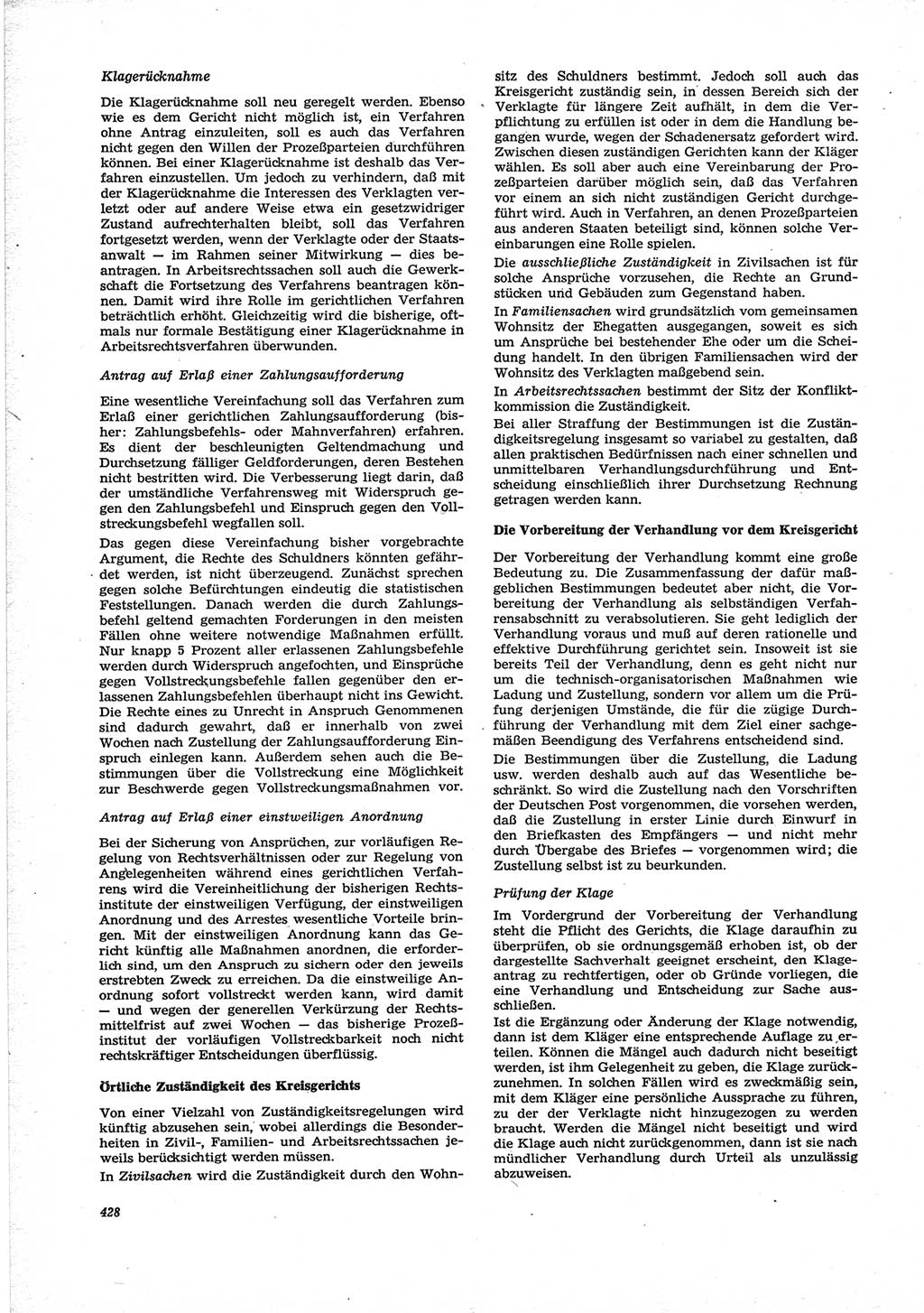 Neue Justiz (NJ), Zeitschrift für Recht und Rechtswissenschaft [Deutsche Demokratische Republik (DDR)], 28. Jahrgang 1974, Seite 428 (NJ DDR 1974, S. 428)