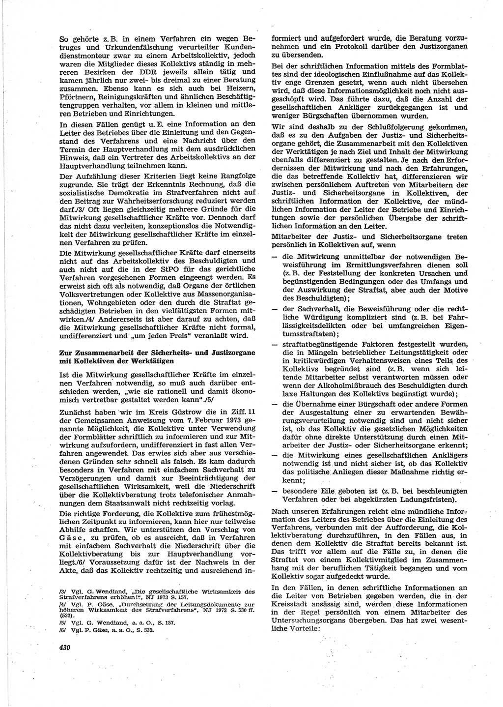 Neue Justiz (NJ), Zeitschrift für Recht und Rechtswissenschaft [Deutsche Demokratische Republik (DDR)], 28. Jahrgang 1974, Seite 430 (NJ DDR 1974, S. 430)