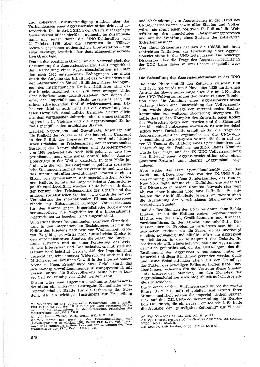 Neue Justiz (NJ), Zeitschrift für Recht und Rechtswissenschaft [Deutsche Demokratische Republik (DDR)], 28. Jahrgang 1974, Seite 510 (NJ DDR 1974, S. 510)