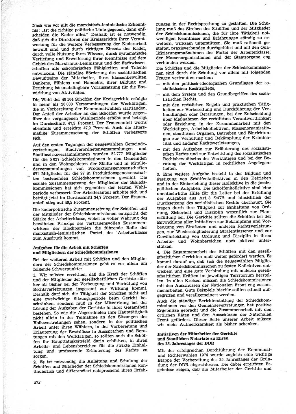 Neue Justiz (NJ), Zeitschrift für Recht und Rechtswissenschaft [Deutsche Demokratische Republik (DDR)], 28. Jahrgang 1974, Seite 572 (NJ DDR 1974, S. 572)