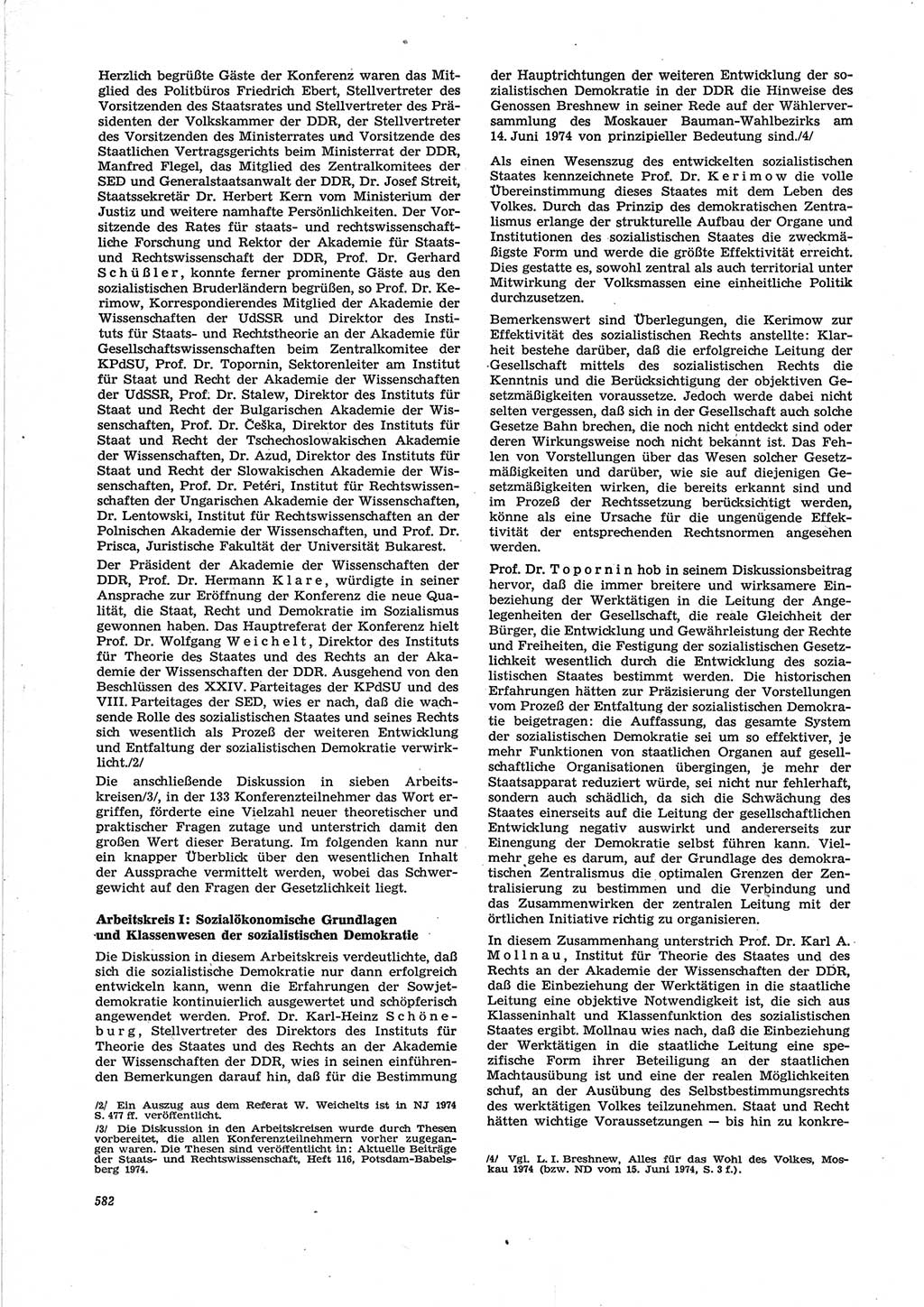 Neue Justiz (NJ), Zeitschrift für Recht und Rechtswissenschaft [Deutsche Demokratische Republik (DDR)], 28. Jahrgang 1974, Seite 582 (NJ DDR 1974, S. 582)