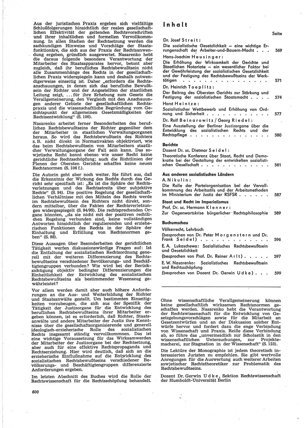 Neue Justiz (NJ), Zeitschrift für Recht und Rechtswissenschaft [Deutsche Demokratische Republik (DDR)], 28. Jahrgang 1974, Seite 600 (NJ DDR 1974, S. 600)