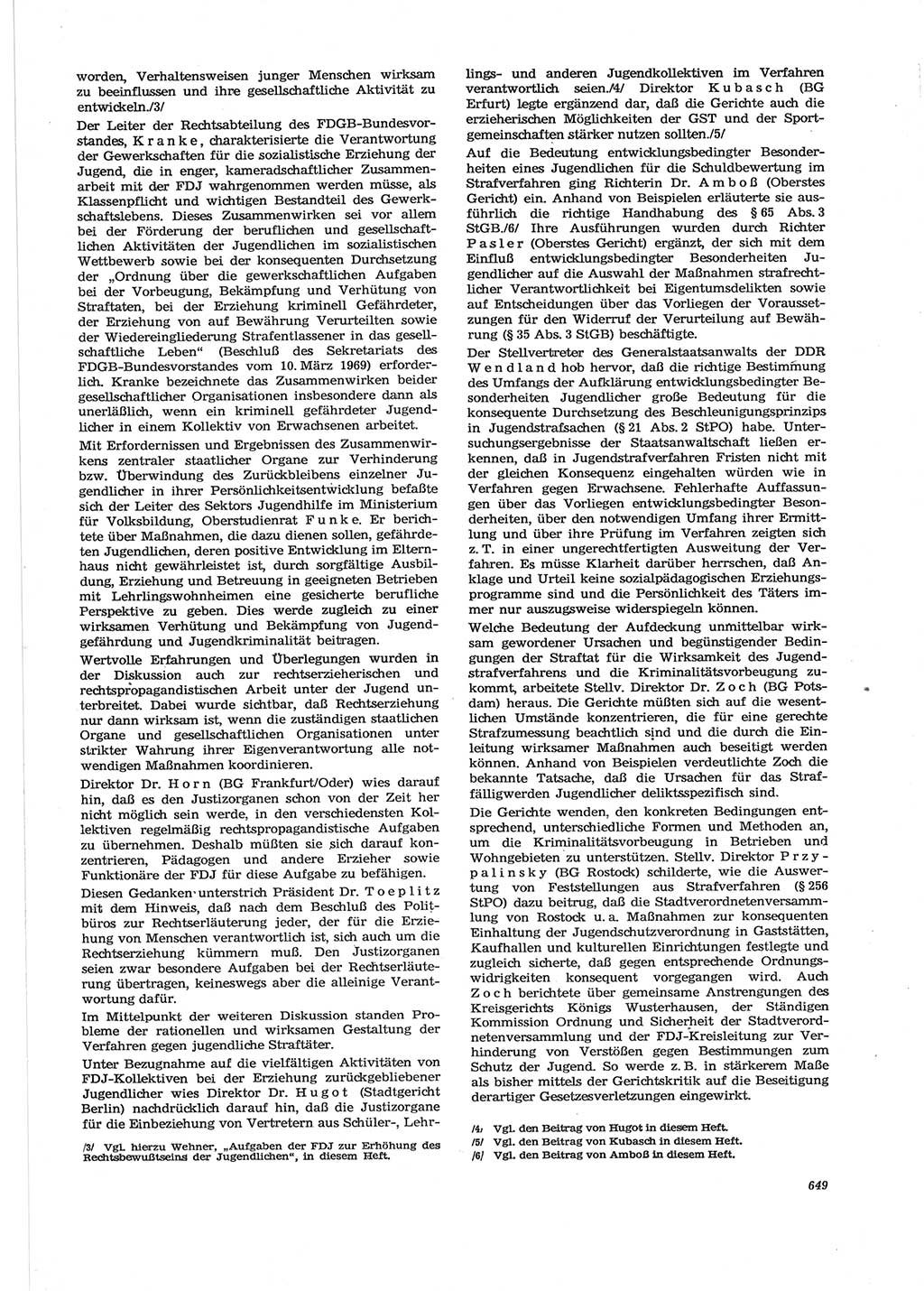 Neue Justiz (NJ), Zeitschrift für Recht und Rechtswissenschaft [Deutsche Demokratische Republik (DDR)], 28. Jahrgang 1974, Seite 649 (NJ DDR 1974, S. 649)