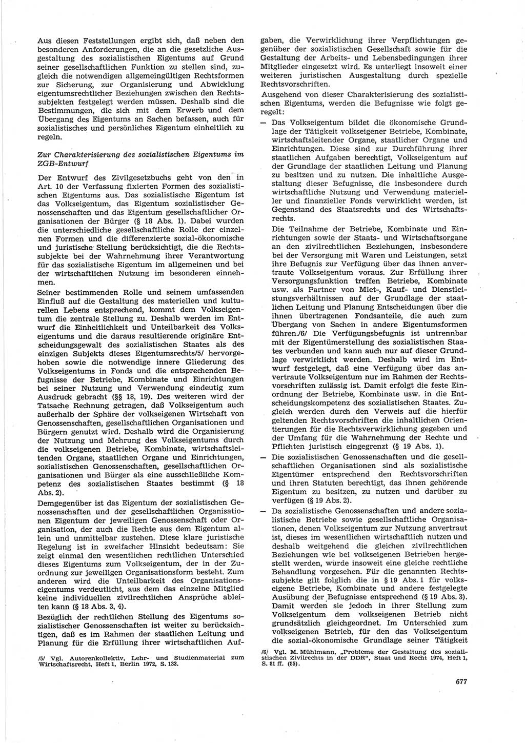 Neue Justiz (NJ), Zeitschrift für Recht und Rechtswissenschaft [Deutsche Demokratische Republik (DDR)], 28. Jahrgang 1974, Seite 677 (NJ DDR 1974, S. 677)
