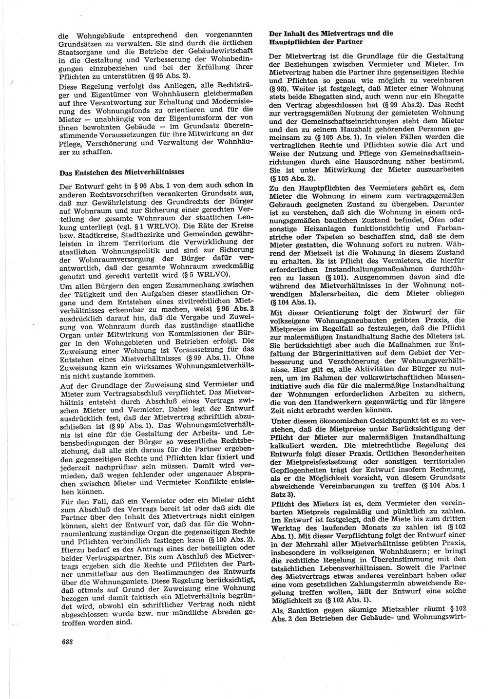 Neue Justiz (NJ), Zeitschrift für Recht und Rechtswissenschaft [Deutsche Demokratische Republik (DDR)], 28. Jahrgang 1974, Seite 688 (NJ DDR 1974, S. 688)