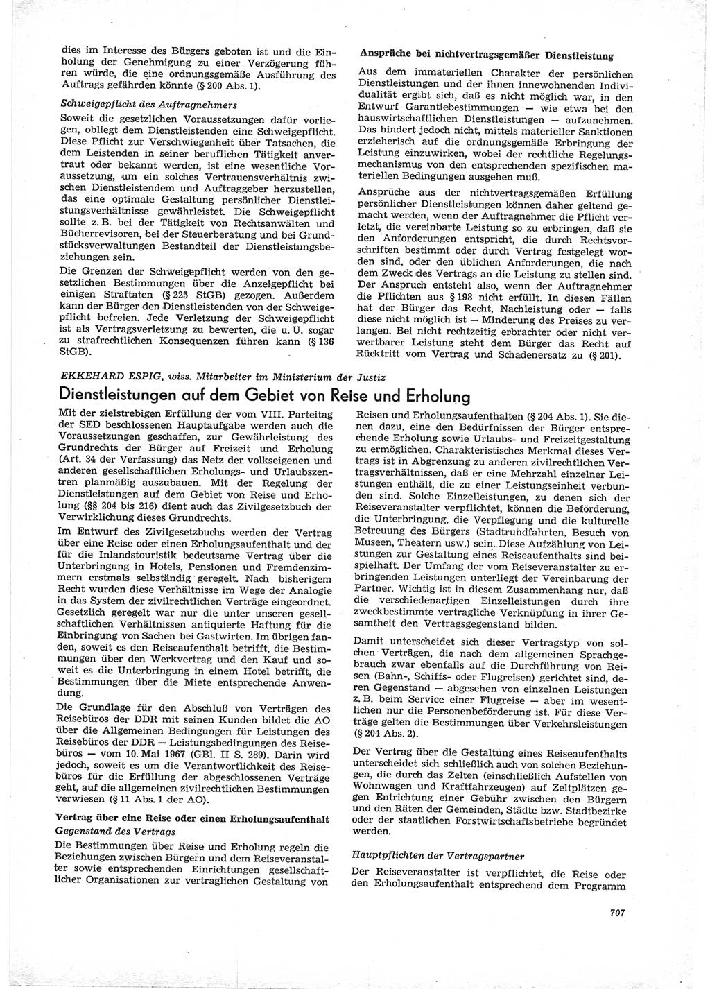 Neue Justiz (NJ), Zeitschrift für Recht und Rechtswissenschaft [Deutsche Demokratische Republik (DDR)], 28. Jahrgang 1974, Seite 707 (NJ DDR 1974, S. 707)