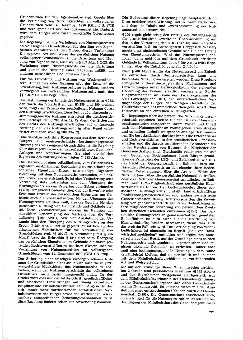 Neue Justiz (NJ), Zeitschrift für Recht und Rechtswissenschaft [Deutsche Demokratische Republik (DDR)], 28. Jahrgang 1974, Seite 723 (NJ DDR 1974, S. 723)