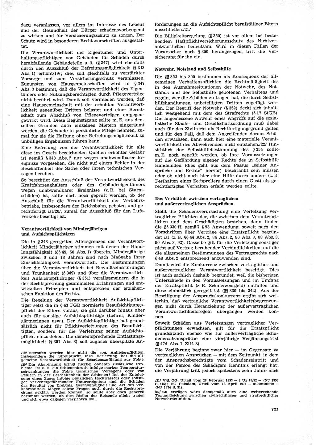 Neue Justiz (NJ), Zeitschrift für Recht und Rechtswissenschaft [Deutsche Demokratische Republik (DDR)], 28. Jahrgang 1974, Seite 731 (NJ DDR 1974, S. 731)
