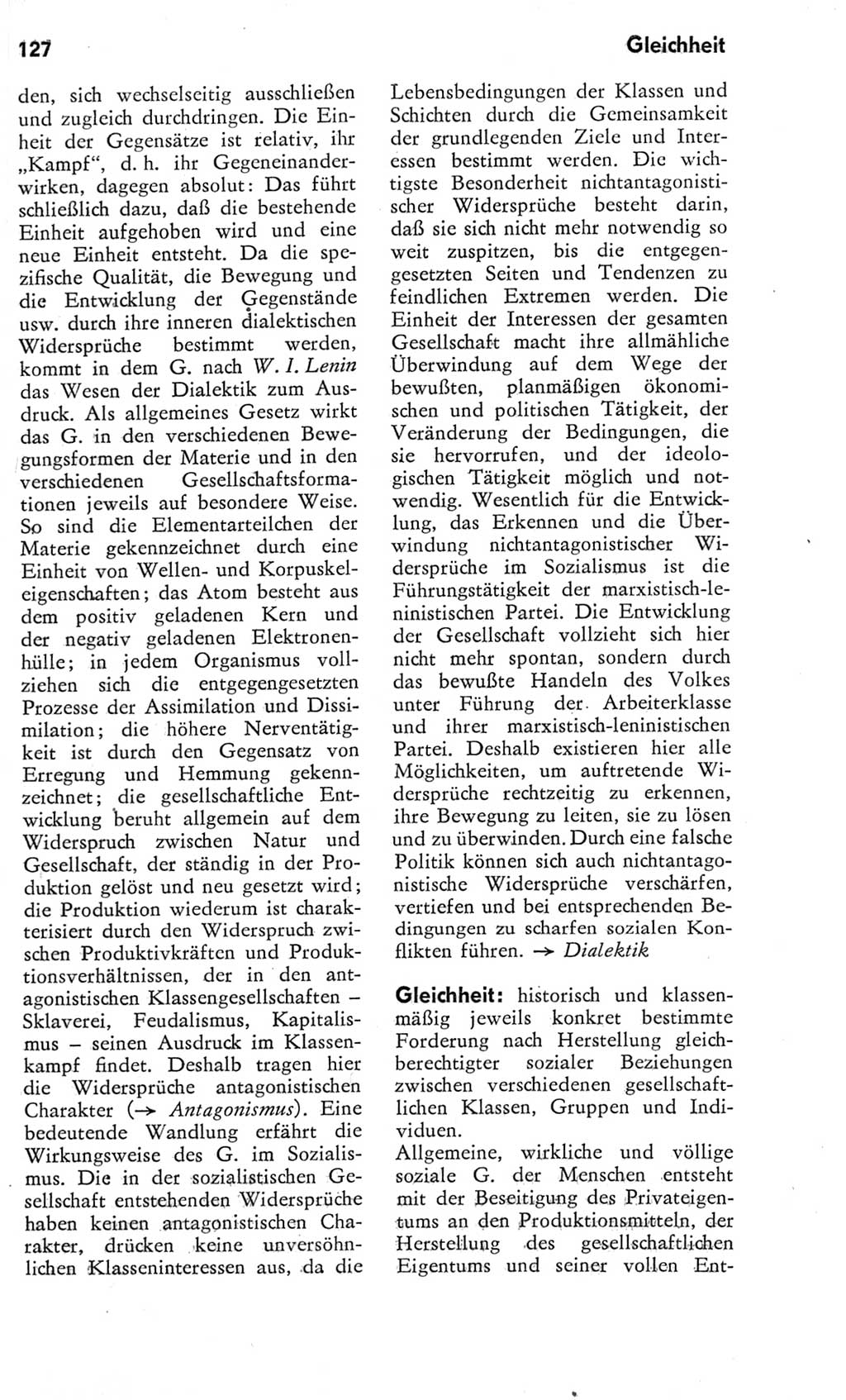 Kleines Wörterbuch der marxistisch-leninistischen Philosophie [Deutsche Demokratische Republik (DDR)] 1975, Seite 127 (Kl. Wb. ML Phil. DDR 1975, S. 127)