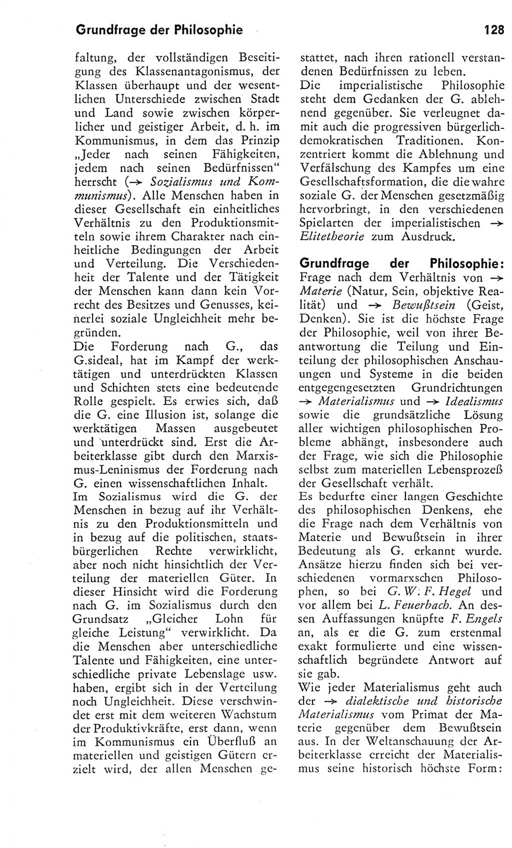 Kleines Wörterbuch der marxistisch-leninistischen Philosophie [Deutsche Demokratische Republik (DDR)] 1975, Seite 128 (Kl. Wb. ML Phil. DDR 1975, S. 128)