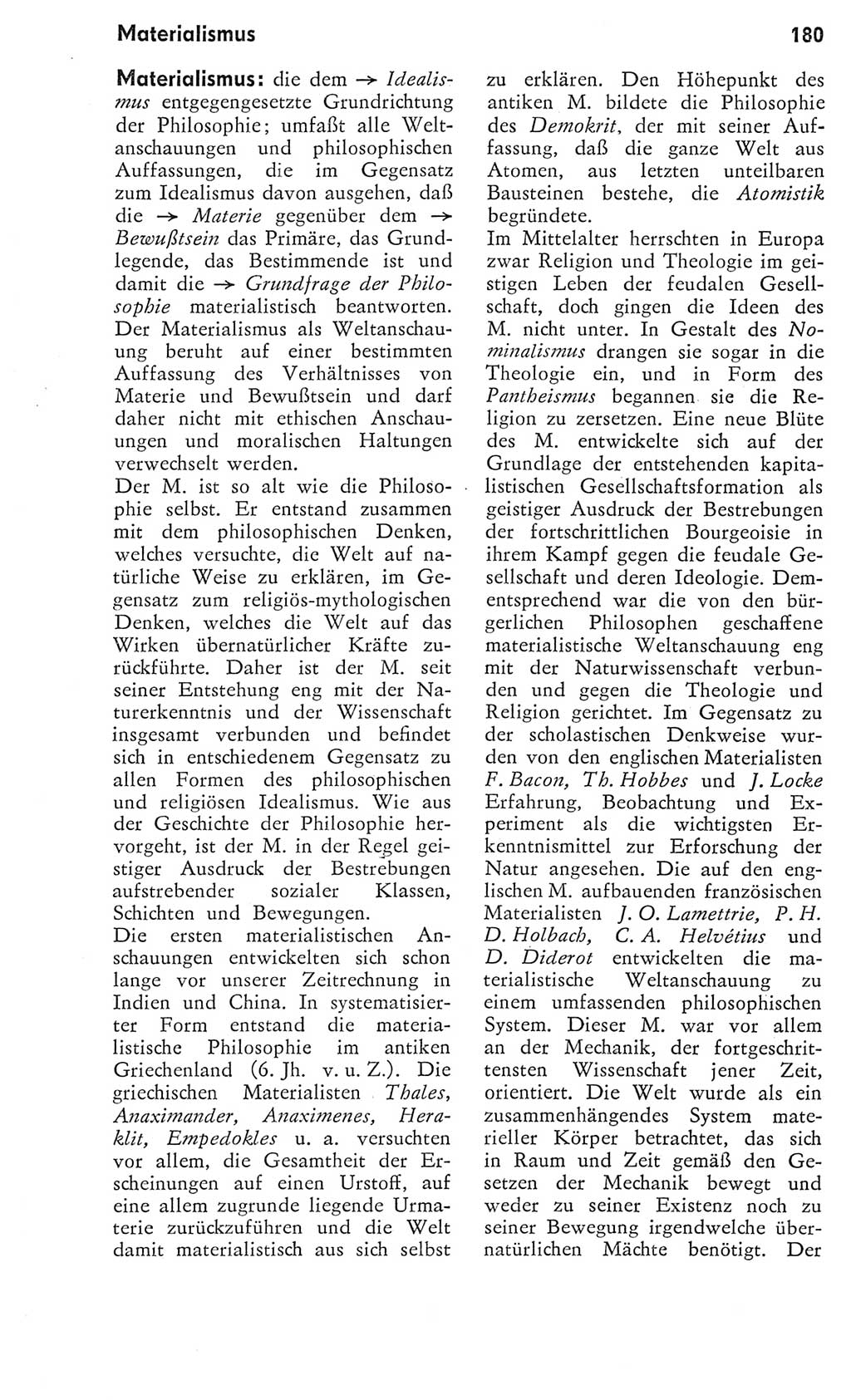 Kleines Wörterbuch der marxistisch-leninistischen Philosophie [Deutsche Demokratische Republik (DDR)] 1975, Seite 180 (Kl. Wb. ML Phil. DDR 1975, S. 180)