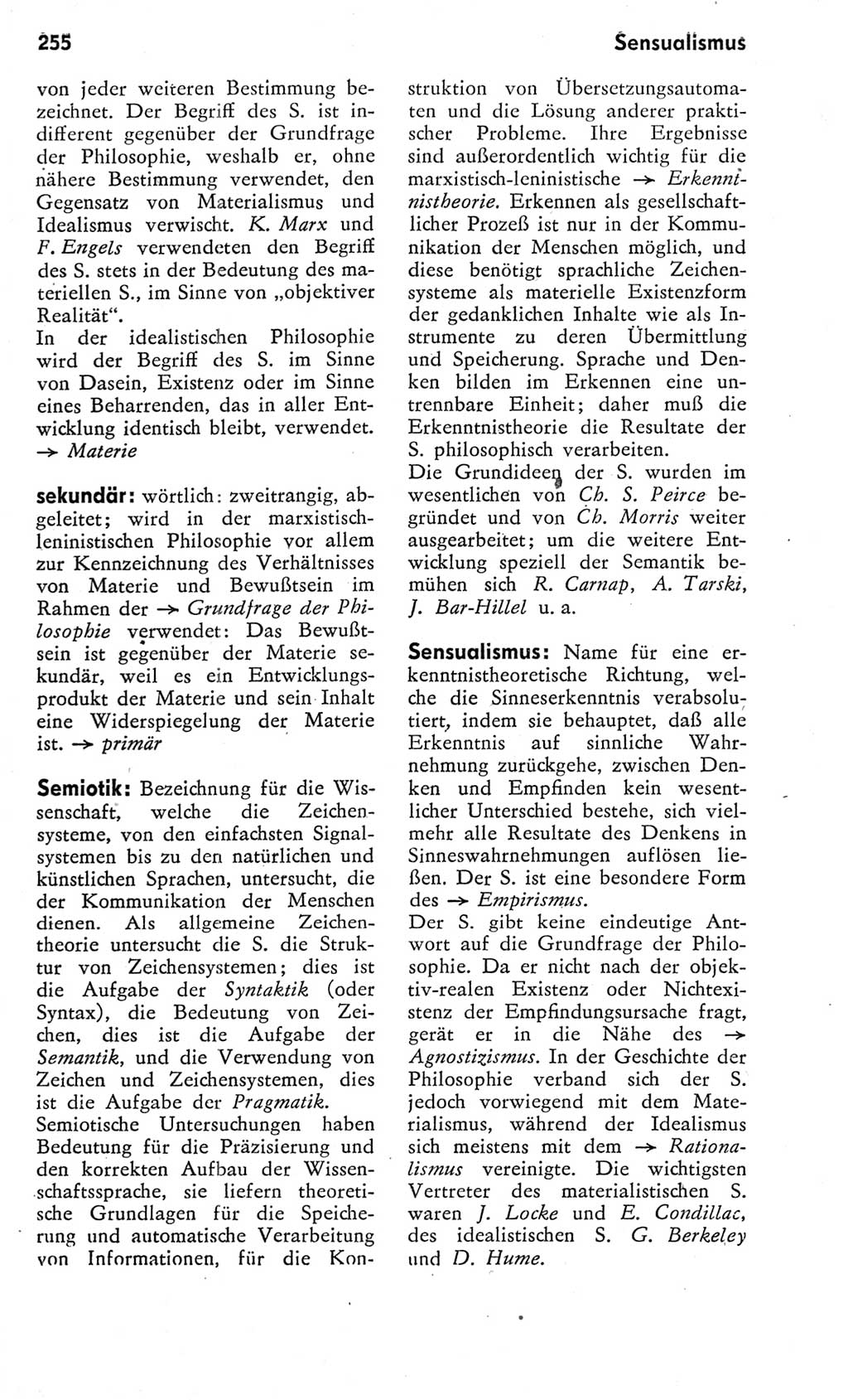 Kleines Wörterbuch der marxistisch-leninistischen Philosophie [Deutsche Demokratische Republik (DDR)] 1975, Seite 255 (Kl. Wb. ML Phil. DDR 1975, S. 255)