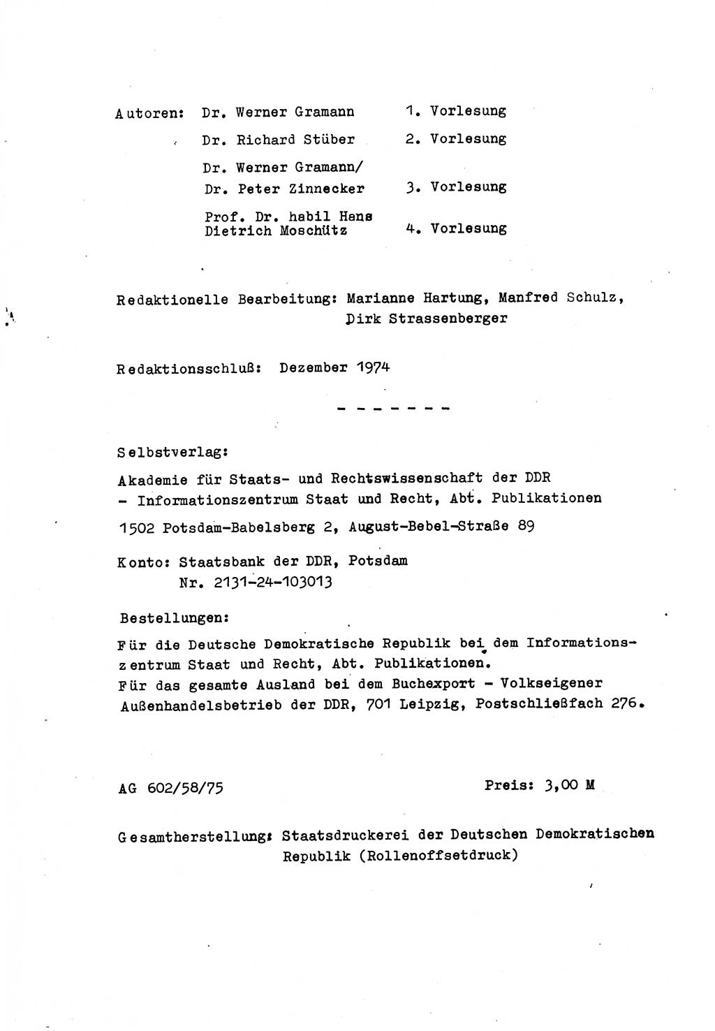 Marxistisch-leninistische Staats- und Rechtstheorie [Deutsche Demokratische Republik (DDR)] 1975, Seite 2 (ML St.-R.-Th. DDR 1975, S. 2)