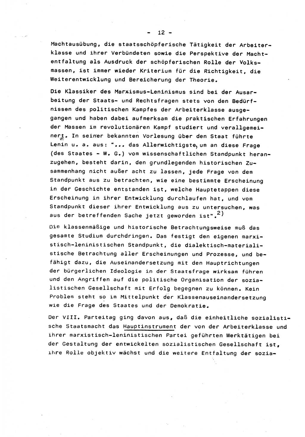 Marxistisch-leninistische Staats- und Rechtstheorie [Deutsche Demokratische Republik (DDR)] 1975, Seite 12 (ML St.-R.-Th. DDR 1975, S. 12)