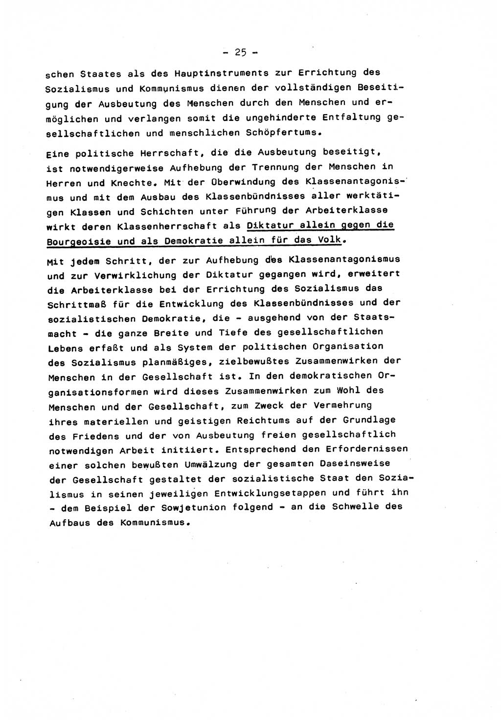 Marxistisch-leninistische Staats- und Rechtstheorie [Deutsche Demokratische Republik (DDR)] 1975, Seite 25 (ML St.-R.-Th. DDR 1975, S. 25)