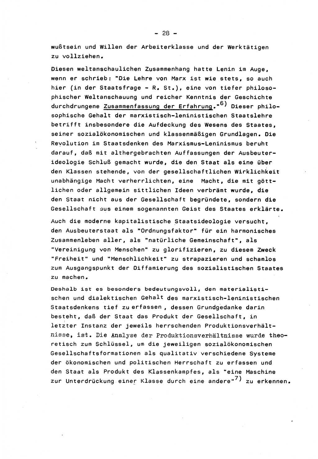 Marxistisch-leninistische Staats- und Rechtstheorie [Deutsche Demokratische Republik (DDR)] 1975, Seite 28 (ML St.-R.-Th. DDR 1975, S. 28)