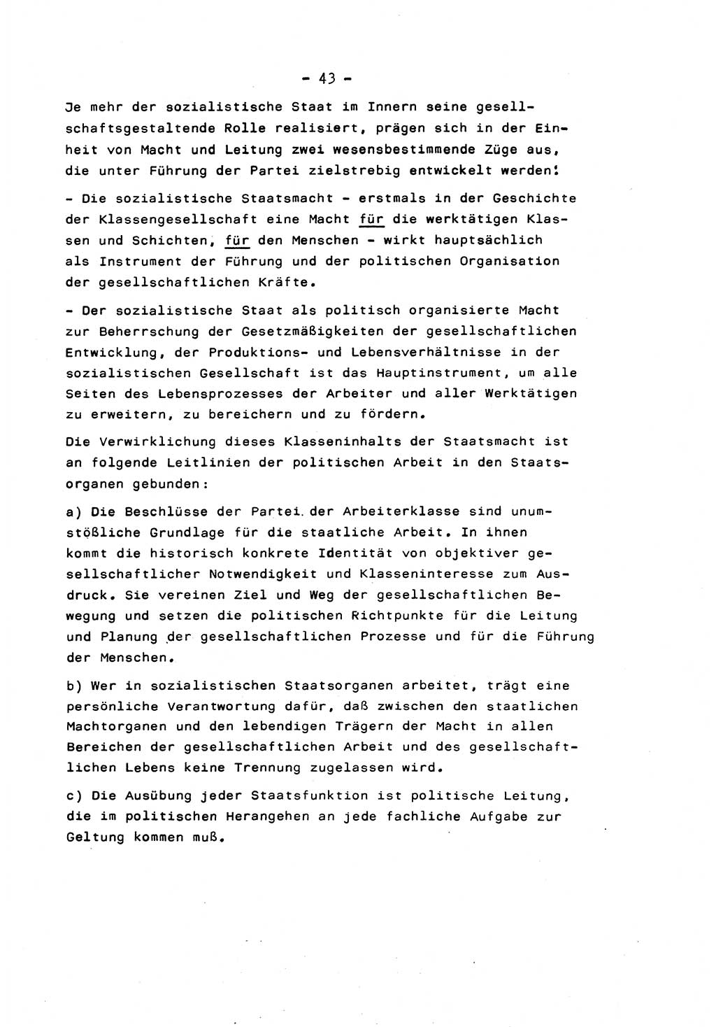 Marxistisch-leninistische Staats- und Rechtstheorie [Deutsche Demokratische Republik (DDR)] 1975, Seite 43 (ML St.-R.-Th. DDR 1975, S. 43)