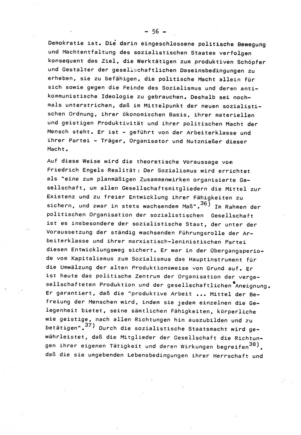 Marxistisch-leninistische Staats- und Rechtstheorie [Deutsche Demokratische Republik (DDR)] 1975, Seite 56 (ML St.-R.-Th. DDR 1975, S. 56)