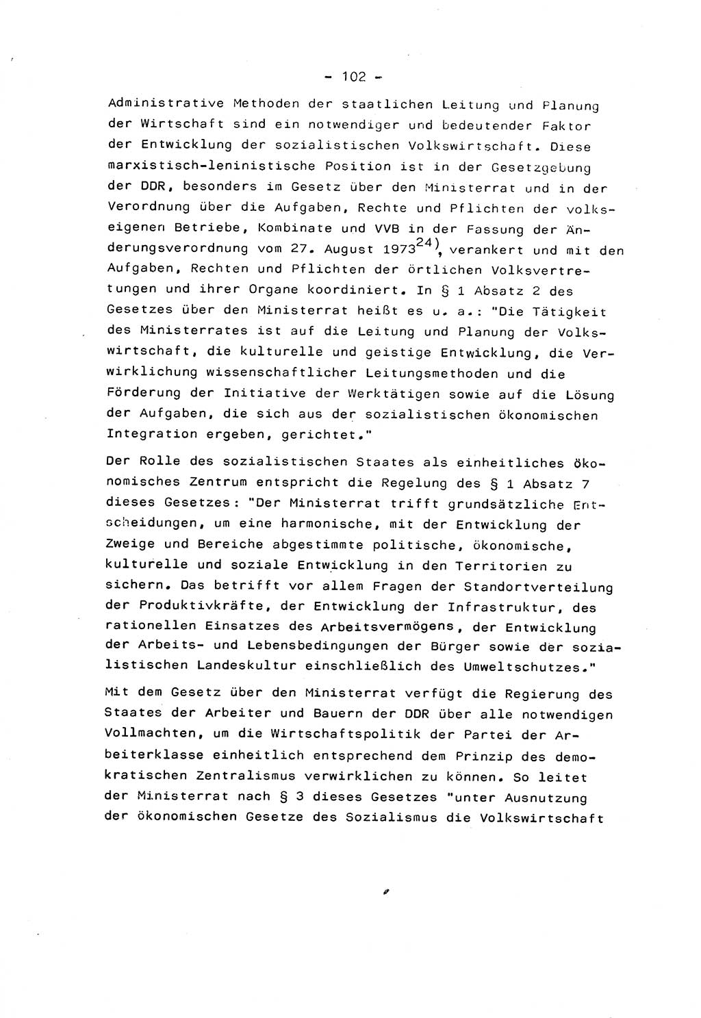 Marxistisch-leninistische Staats- und Rechtstheorie [Deutsche Demokratische Republik (DDR)] 1975, Seite 102 (ML St.-R.-Th. DDR 1975, S. 102)