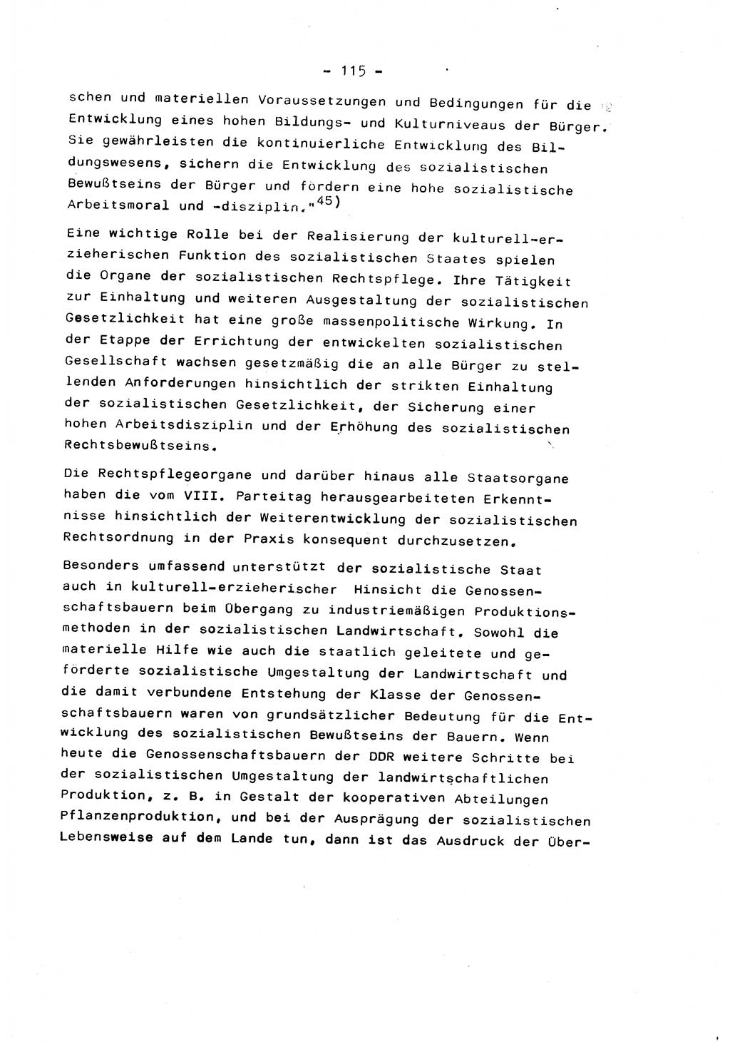 Marxistisch-leninistische Staats- und Rechtstheorie [Deutsche Demokratische Republik (DDR)] 1975, Seite 115 (ML St.-R.-Th. DDR 1975, S. 115)